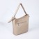 Luggage bag on lightning, 2 outer pockets, beige color