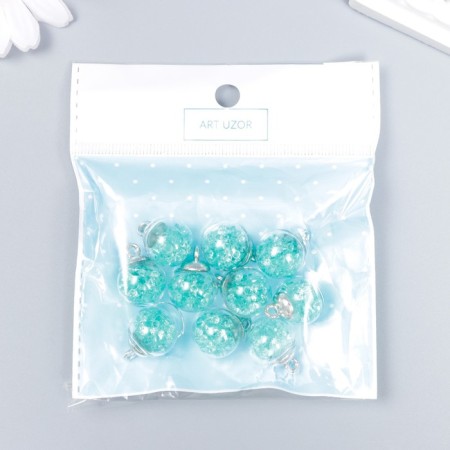 Suspension decorative for creativity glass "ball - pebbles" fruit drink. wave d = 1.6 cm set 10pcs-3