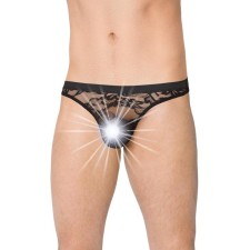 Men's panties Softline collection, lace, black color, size XL