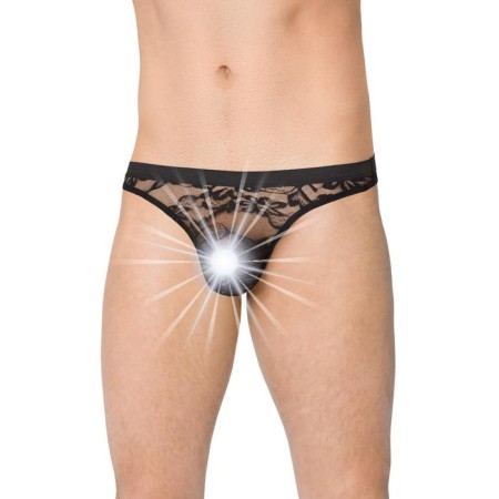 Men's panties Softline collection, lace, black color, size XL