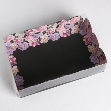 Cookie box, confectionery packaging with PVC lid, Present, 20 x 30 x 8 cm-2