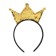 New Year's rim "Crown", with sequins, gold color