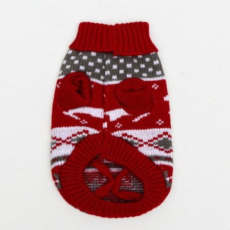 Sweater "Running Deer", 2XL (DS 41, Osh 41, OG 36-60 cm), Burgundy-6