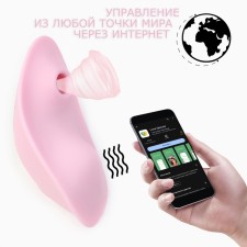 Clital vibrator in panties, with a vacuum-wave stimulant, ARR, ZU USB, pink