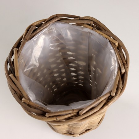 Kashpo wicker, d25xh20cm, gray, rattan-2