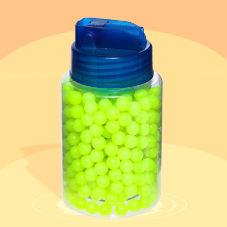 Plastic bullets 6 mm in a jar, 400 pieces, mix-4