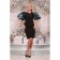 Women's dress, size 44, black color, turquoise