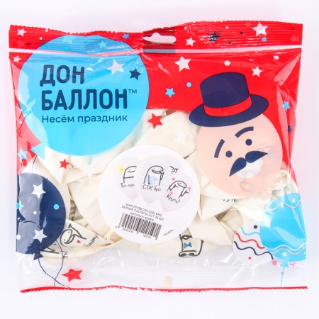 Latex ball 12 "" SDR, BR ", set 25 pcs., 2 tbsp., Mix-10