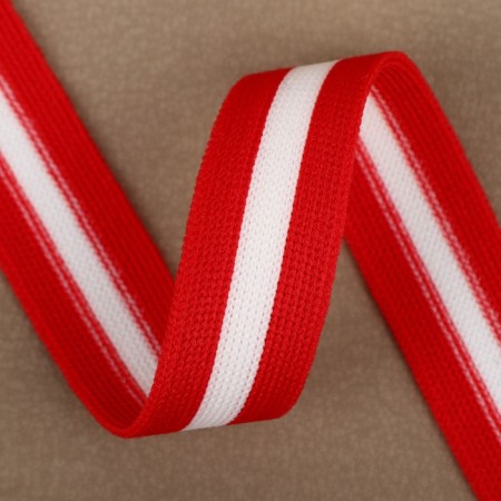 Braid knitted lamps 20 mm, 9.1 ± 0.5 m, red/white color-1