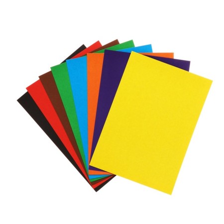 Cardboard of color A4, multi-bullets, 8l., 8-fingers., Non-moped, in the folder, "Cheburashka"-1