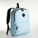 Youth backpack with lightning, external pocket, blue color