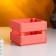 Wooden Kashpo 12 × 11 × 9 cm "odnushka light", double -strip, pink light giving beautifully