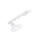 The opening limiter is metallic, white