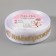 Kapron tape with embossing "Happy Birthday", 25 mm, 22 ± 1 m, white/gold color