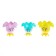 A set of toys for playing in the bath "Octopus - Pyramid", 3 pcs