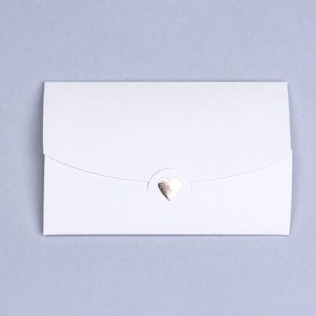 Envenue for certificate with embossing, white, 10.5 x 7 cm-1
