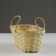 Wicker basket, 26 x 13 x 11 cm, yellow, bamboo
