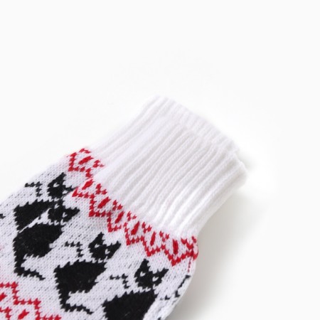 Women's socks "cat", red color, rr 25-27-1