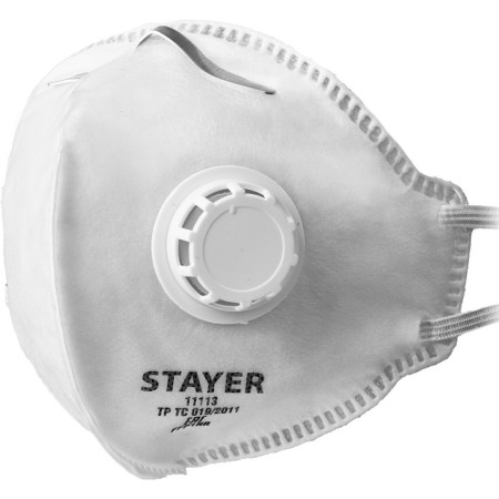 Half-mashed filter Stayer FV-80 11113_z01, flat, with a valve of exhalation, ffp1