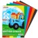 Complexed paper, 16x23 cm, 6 sheets, 6 colors, coated, one -sided, in a package, 80 g/m², blue tractor