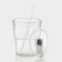 Glass glass with a lid and a tube, 450 ml