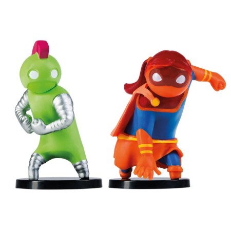 Set of Gang Beasts figures, with a superhero and a knight, 2 pcs