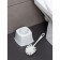 Black for the toilet with a tule stand, 15.5 × 15.5 × 35 cm, the color is light gray