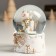 Souvenir Polystone Water Ball "Losik with a gift" White with gold 7x8x9 cm