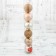 Set of balls plastic D-6 cm, 6 pcs "Pattern Mix" Cream