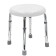 Bathroom stool with adjustable GO height, white