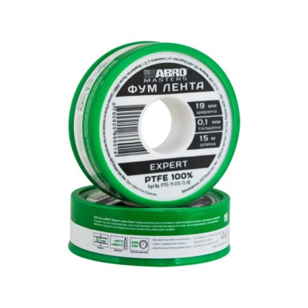 FUM tape ABRO, 12 mm x 0.075 mm x 10 m, PTFE-19-010-15-RR