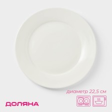 Porcelain plate lunch with a thickened edge of the White Label, 300 ml, d = 22.9 cm, white color