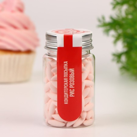 Confectionery sprinkling "rice pink", 50 g-1