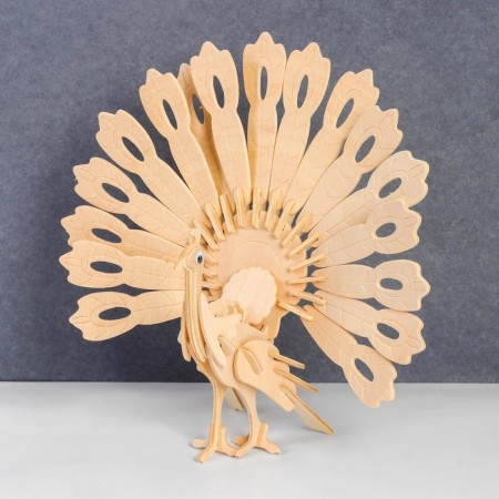 3D-model team wooden miracle-brown "peacock"