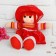 Soft toy "Doll", striped dress, Mix color
