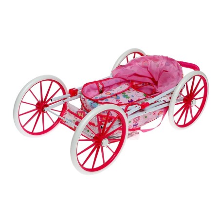 Stroller for dolls is universal, with a basket, bag, metal frame-9