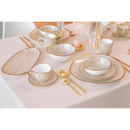 Porcelain Oval Magistro Mediterana, 33.5 × 17cm, beige color-7