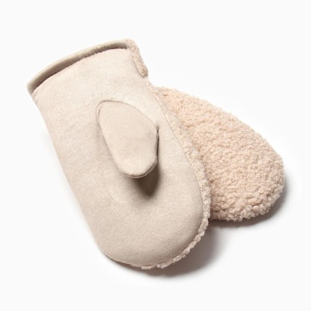 Women's mittens for claim Minaku 25 cm beige-1