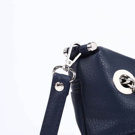 Janelli Cross-Bod with a zipper, external pocket, blue color-4