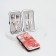 Manicure set "painting", 6 items, in a case, red, white
