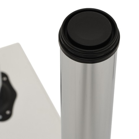 Chess table on metal legs, white, 90 x 65 cm-4
