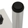 Chess table on metal legs, white, 90 x 65 cm