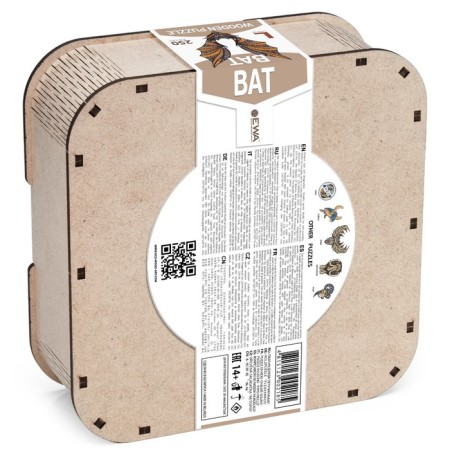 Wooden, figured puzzle Ewa bat-12
