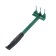 Small straight rakes, 3 twisted teeth, length 38 cm, metal, metal handle, mix