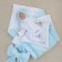 Set for discharge Winter Kinderlitto "Bear on the Moon", 6 items, height 56-62 cm, blue color