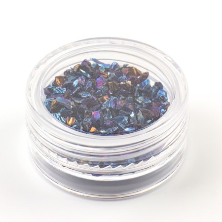 Decorative elements for the decor "stone", voluminous, blue color/holography-4