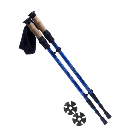 ATEMI tracking sticks, telescopic, 18/16/14 mm, twist lock, anti-shock, size 65-135 cm, blue color blue