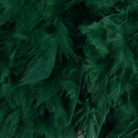 Tesma with feathers turkey, 13-17 cm, 5 ± 0.5 m, emerald color-3