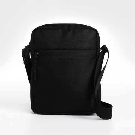 Men's bag over the shoulder, textura, textiles, black color-2