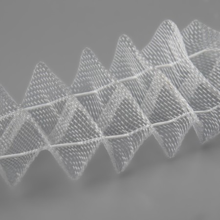 The curtain tape is classic, organza, 4 cm, 50 ± 1 m, white color-1